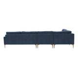 Serena 4-Piece Velvet Large L-Sectional