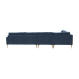 Serena 4-Piece Velvet Large L-Sectional