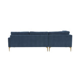 Serena 3-Piece Velvet Chaise Sectional