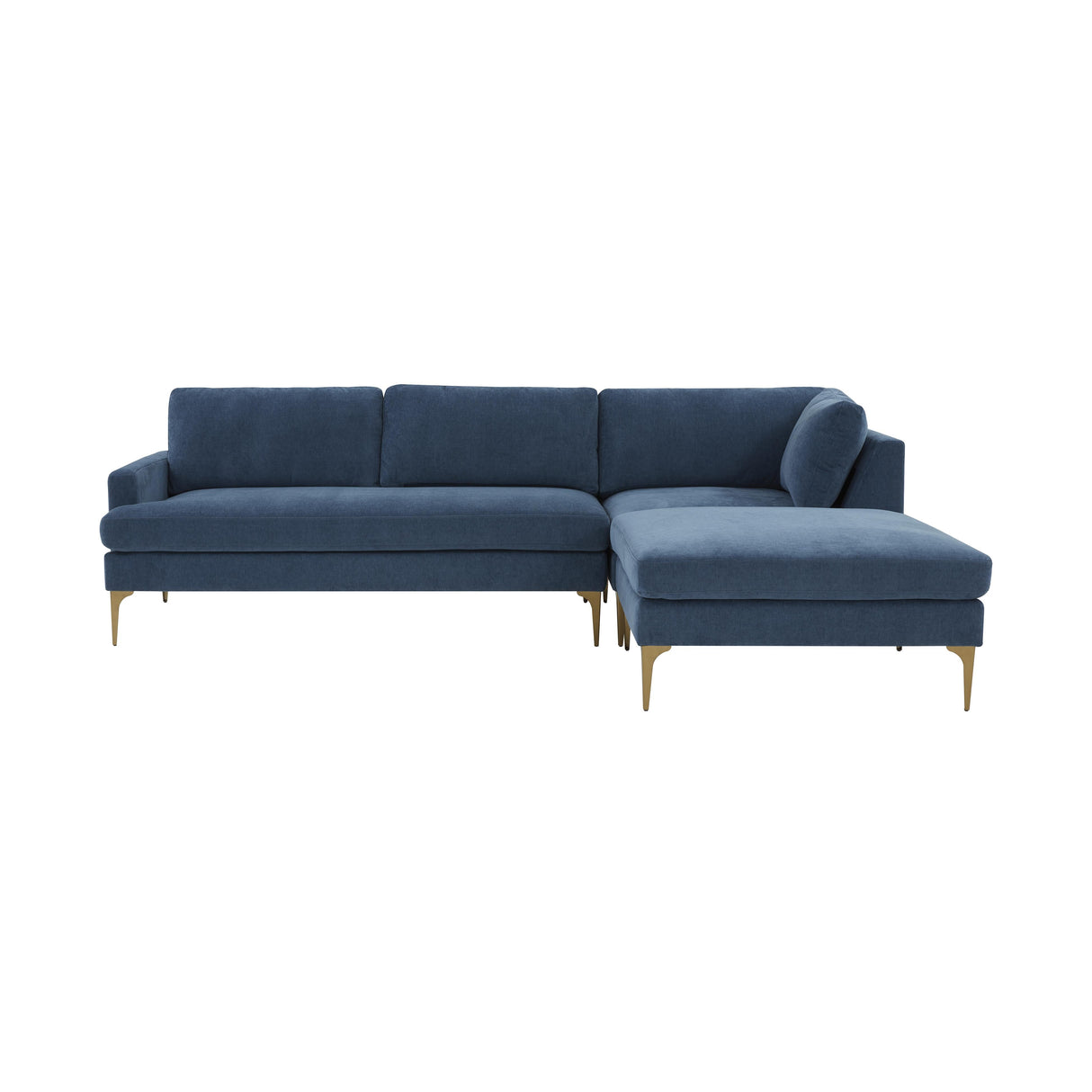 Serena 3-Piece Velvet Chaise Sectional