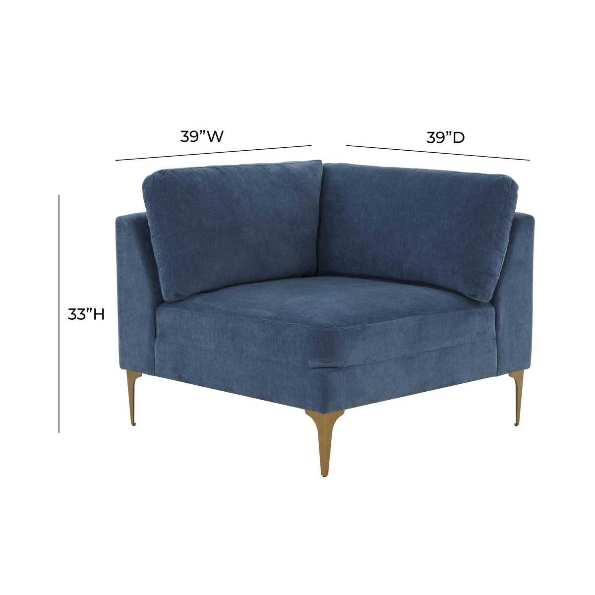 Serena Performance Velvet Modular Corner Seat - View 9