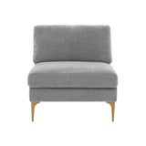 Serena Performance Velvet Modular Armless Chair - View 12