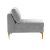 Serena Performance Velvet Modular Armless Chair - View 13