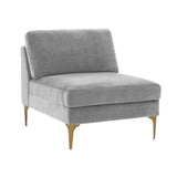 Serena Performance Velvet Modular Armless Chair - View 8