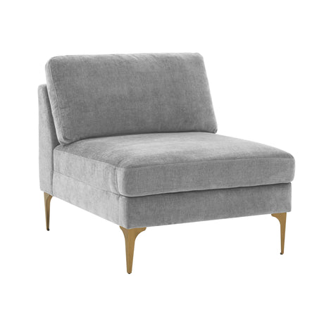 Serena Performance Velvet Modular Armless Chair - View 8