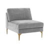 Serena Performance Velvet Modular Armless Chair - View 8