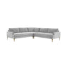 Serena 3-Piece Velvet L-Sectional