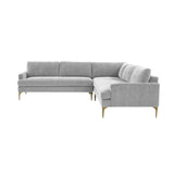 Serena 3-Piece Velvet L-Sectional