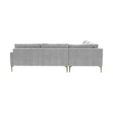 Serena 3-Piece Velvet L-Sectional