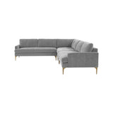 Serena 4-Piece Velvet Large L-Sectional