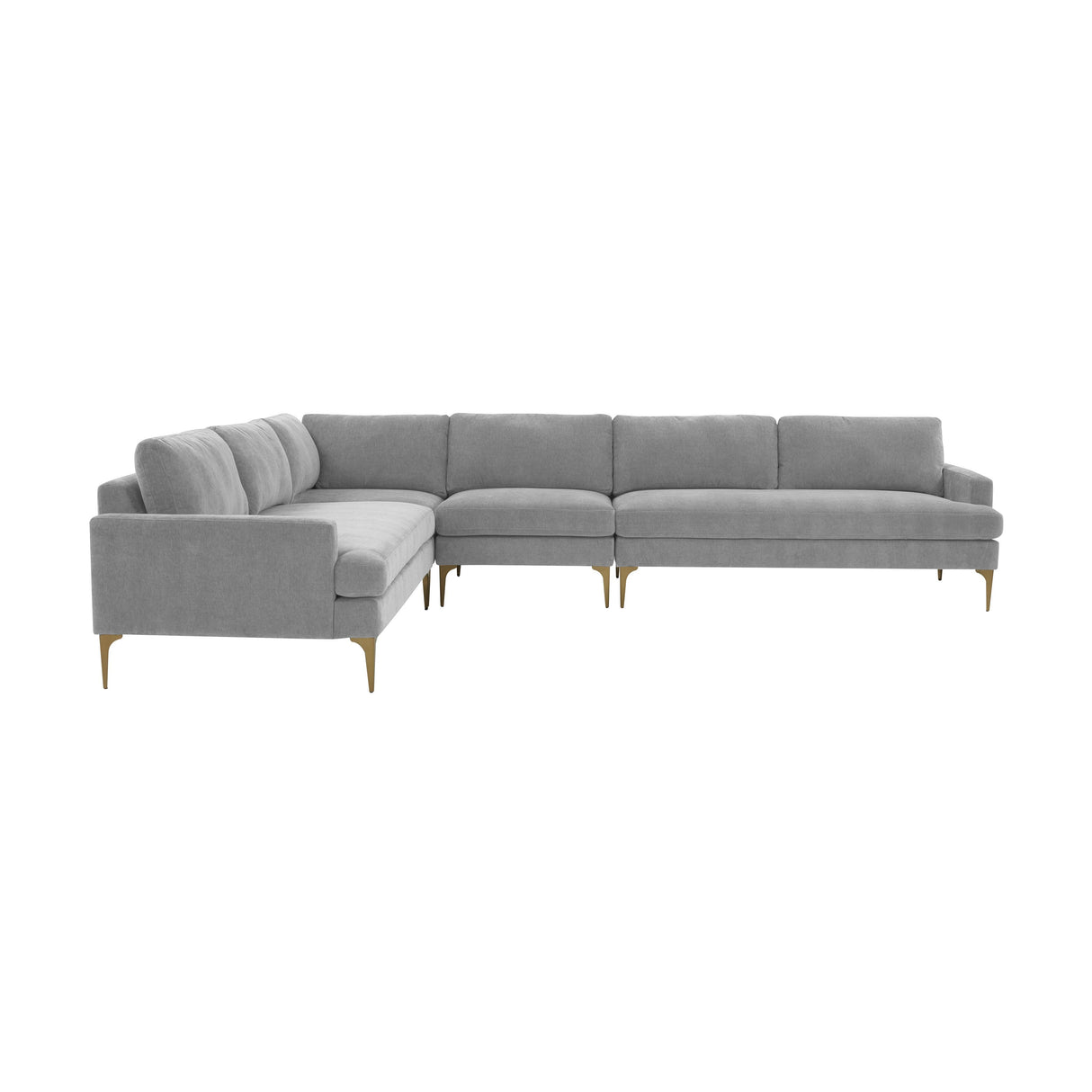 Serena 4-Piece Velvet Large L-Sectional