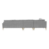 Serena 4-Piece Velvet Large L-Sectional