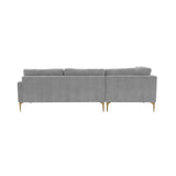 Serena 3-Piece Velvet Chaise Sectional