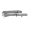 Serena 3-Piece Velvet Chaise Sectional