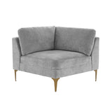 Serena Performance Velvet Modular Corner Seat - View 10