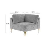 Serena Performance Velvet Modular Corner Seat - View 14