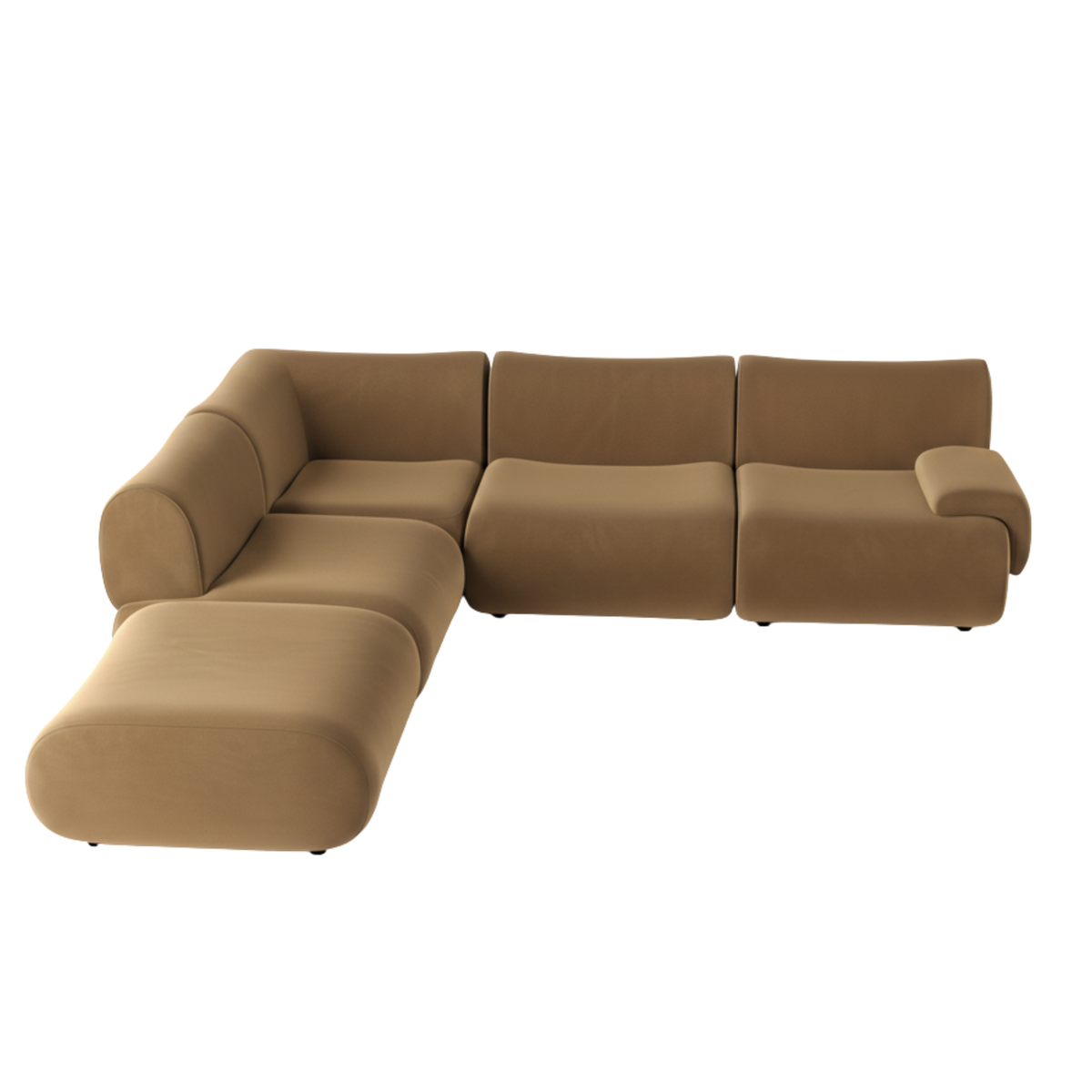 Zenith 5-Piece Performance Velvet Modular Sectional - View 3