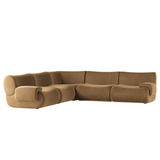 Zenith 5-Piece Latte Brown Performance Velvet Modular L-Sectional - View 1