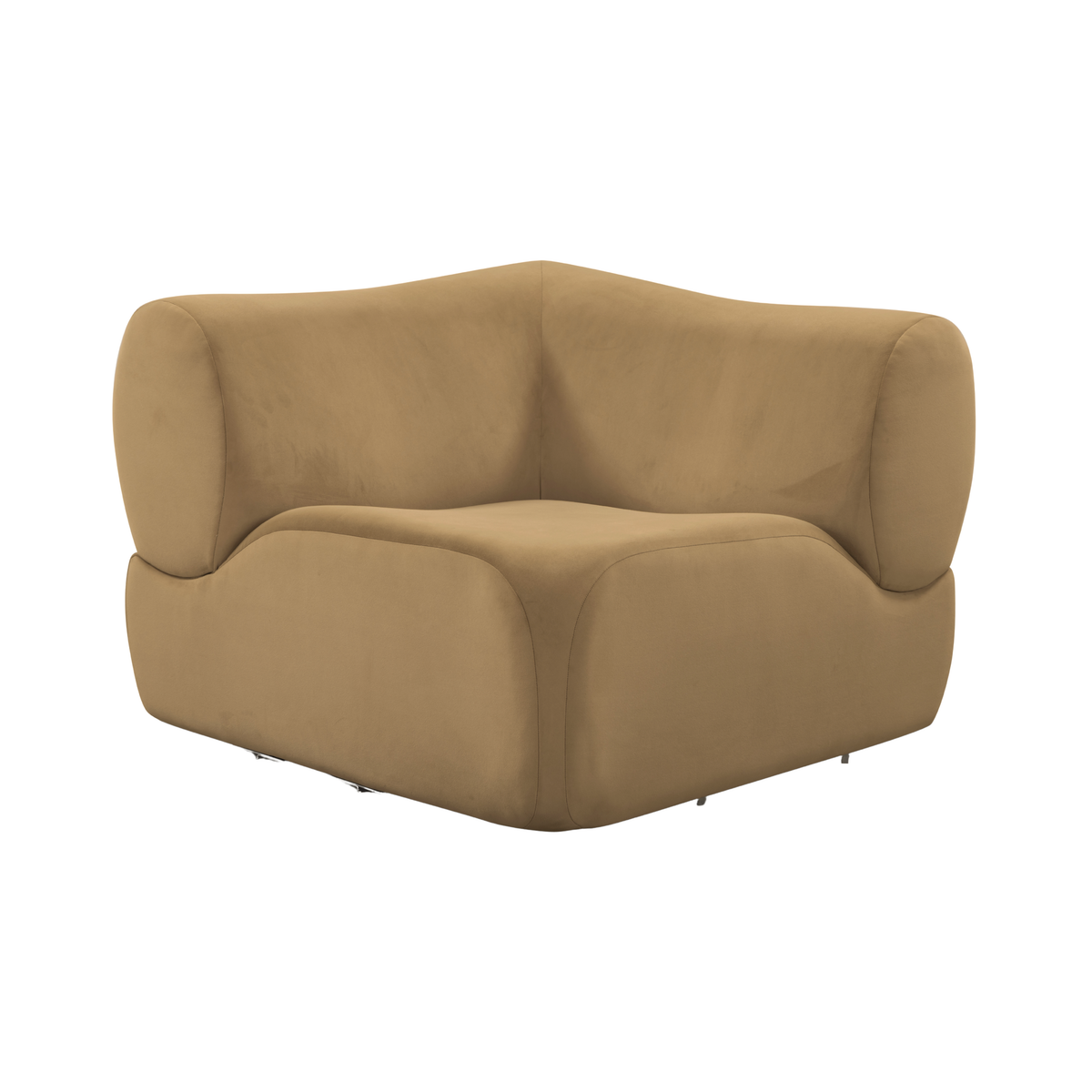 Zenith Latte Brown Performance Velvet Corner Wedge - View 1
