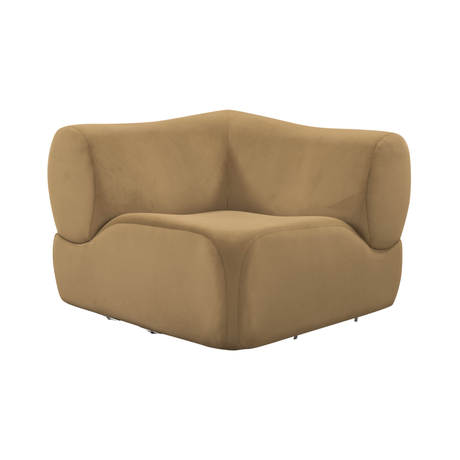 Zenith Latte Brown Performance Velvet Corner Wedge - View 1