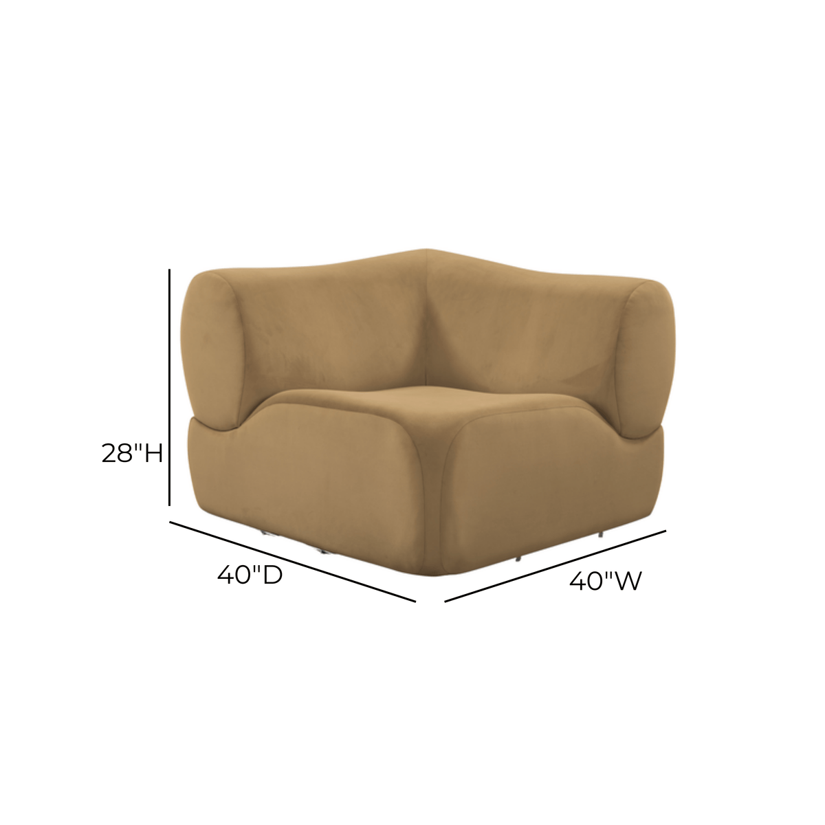 Zenith Latte Brown Performance Velvet Corner Wedge - View 8