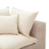 Cali 80" Natural Wicker Outdoor Modular Loveseat