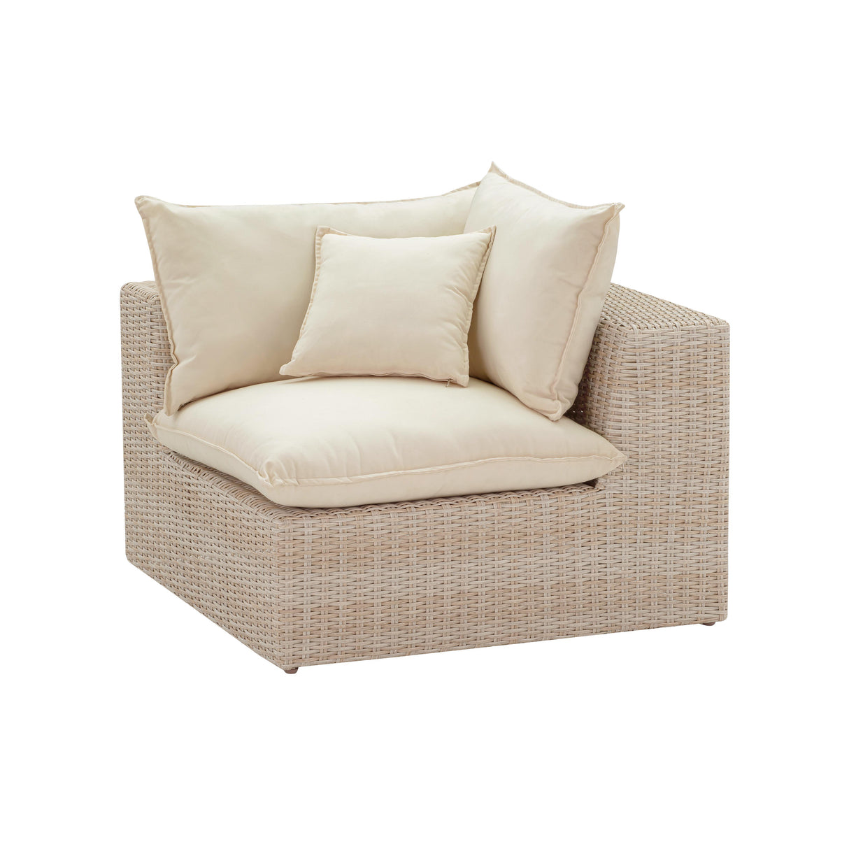 Cali Natural Wicker Outdoor Corner Chair