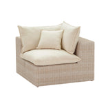 Cali Natural Wicker Outdoor Corner Chair