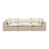 Cali 120" Natural Wicker Outdoor Modular Sofa