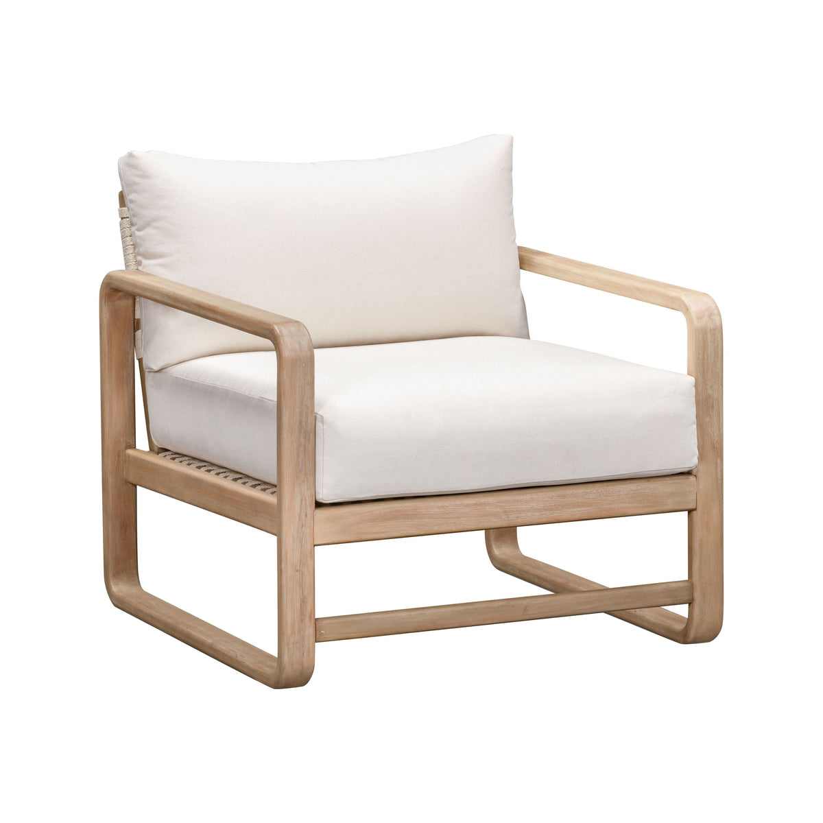 Palata Cream Performance Fabric Outdoor Accent Chair - View 1