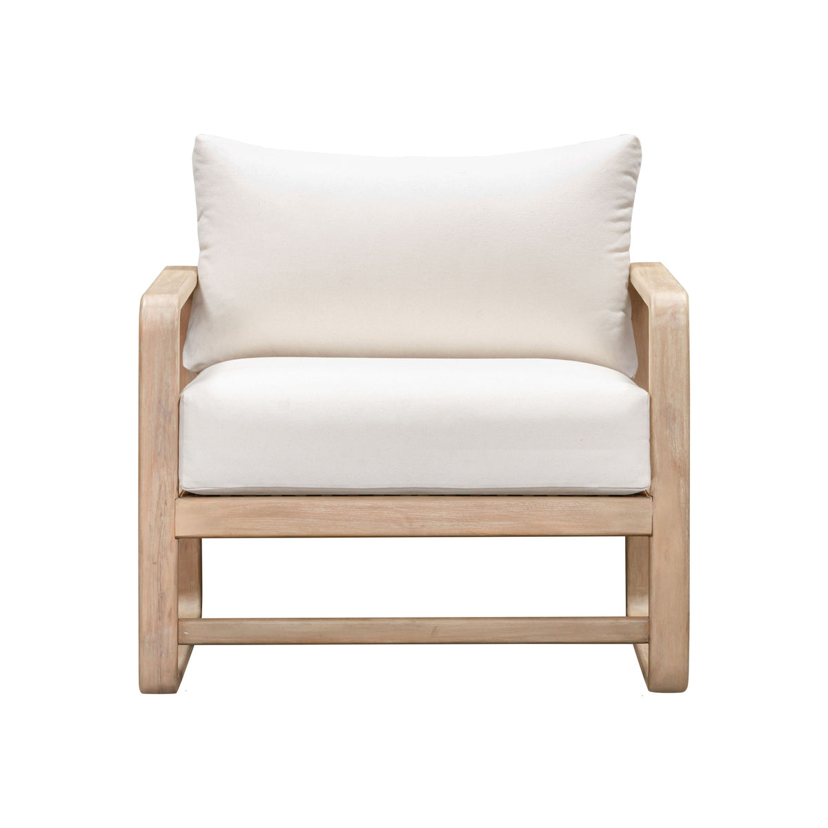 Palata Cream Performance Fabric Outdoor Accent Chair - View 4