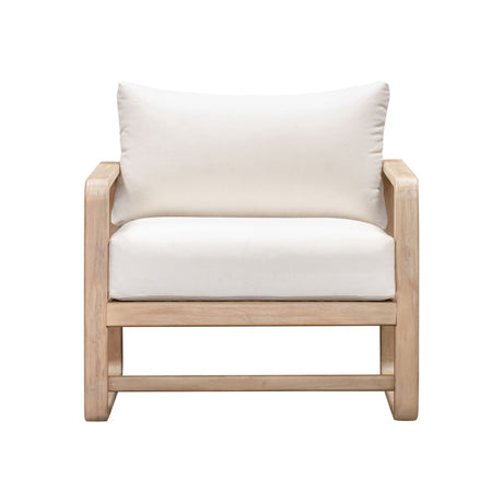 Palata Cream Performance Fabric Outdoor Accent Chair - View 4