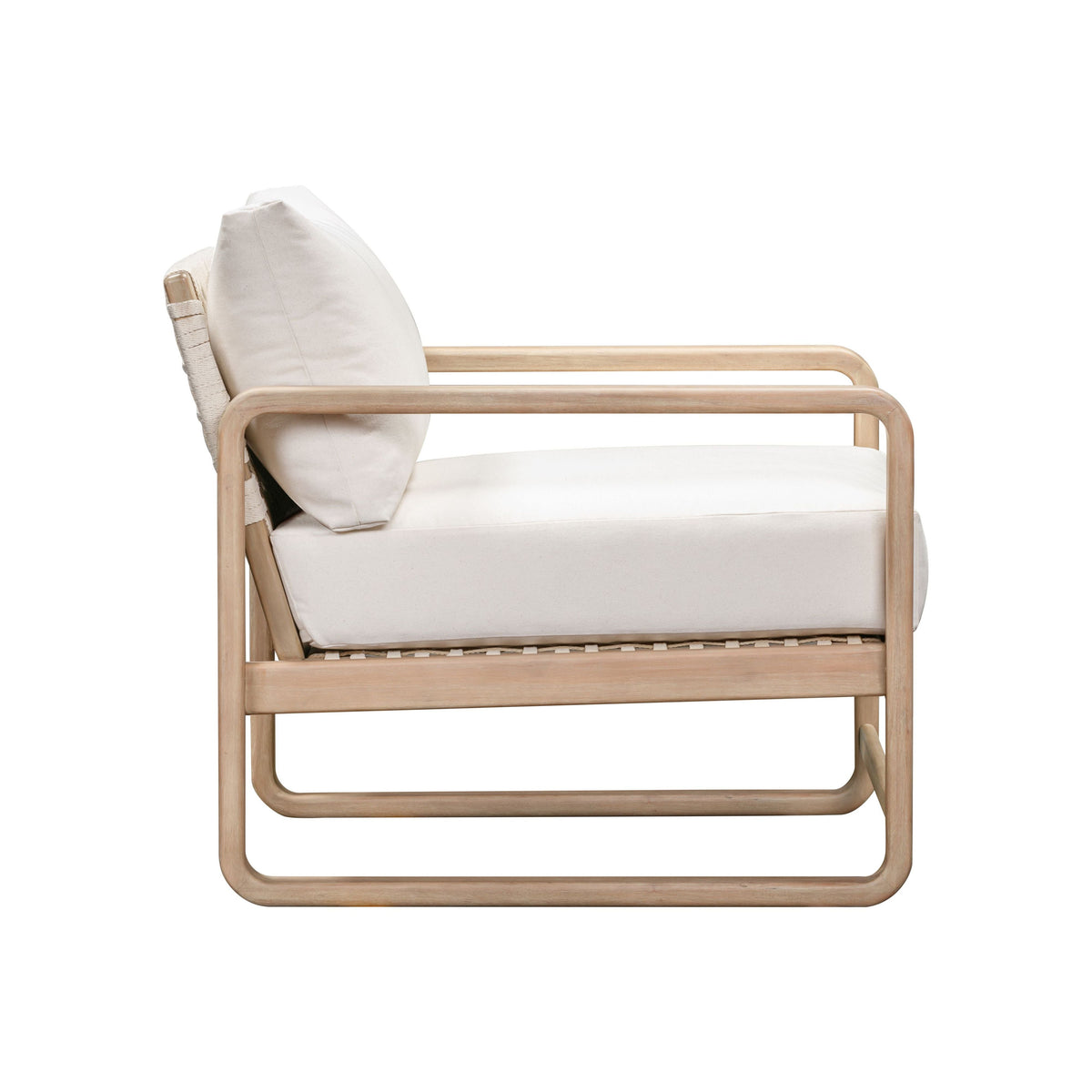 Palata Cream Performance Fabric Outdoor Accent Chair - View 6