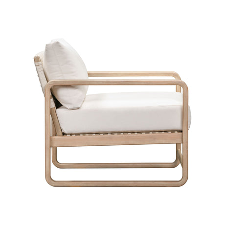 Palata Cream Performance Fabric Outdoor Accent Chair - View 6