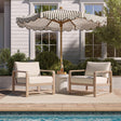 Palata Cream Performance Fabric Outdoor Accent Chair - View 1