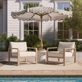 Palata Cream Performance Fabric Outdoor Accent Chair - View 2