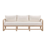 Palata 84" Cream Performance Fabric Outdoor Sofa - View 1