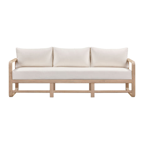 Palata 84" Cream Performance Fabric Outdoor Sofa - View 2