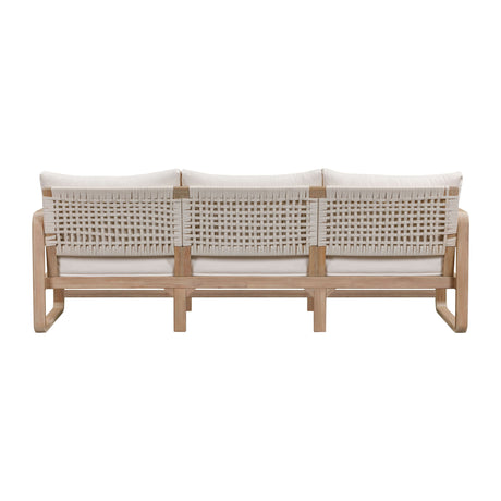 Palata 84" Cream Performance Fabric Outdoor Sofa - View 6