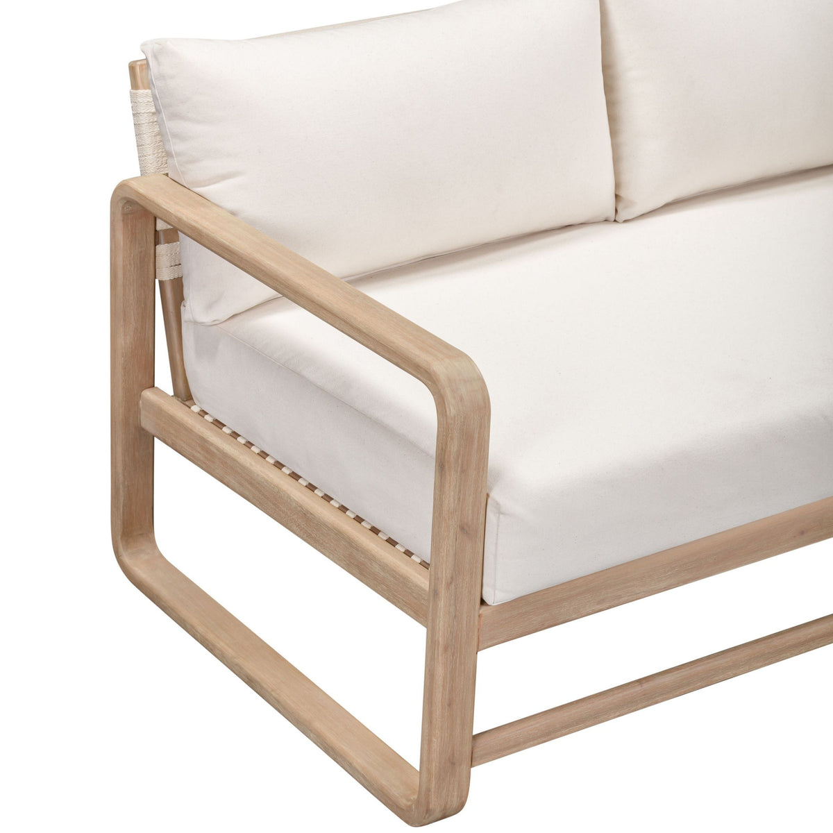 Palata 84" Cream Performance Fabric Outdoor Sofa - View 9