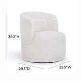 Massa Textured Fabric Swivel Accent Chair