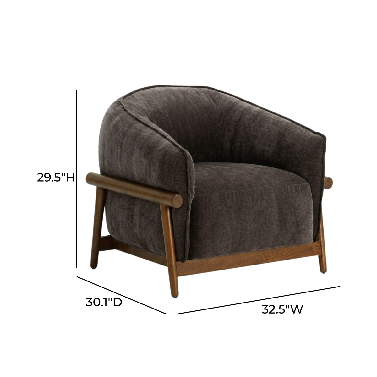 Piedmont Upcycled Contract-Grade Chenille Accent Chair - View 21