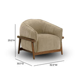 Piedmont Upcycled Chenille Accent Chair