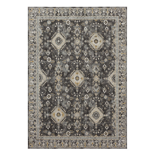 Karastan Windermere Ravenglass Anthracite Traditional Area Rug - Machine Woven Polyester, Made in Turkey