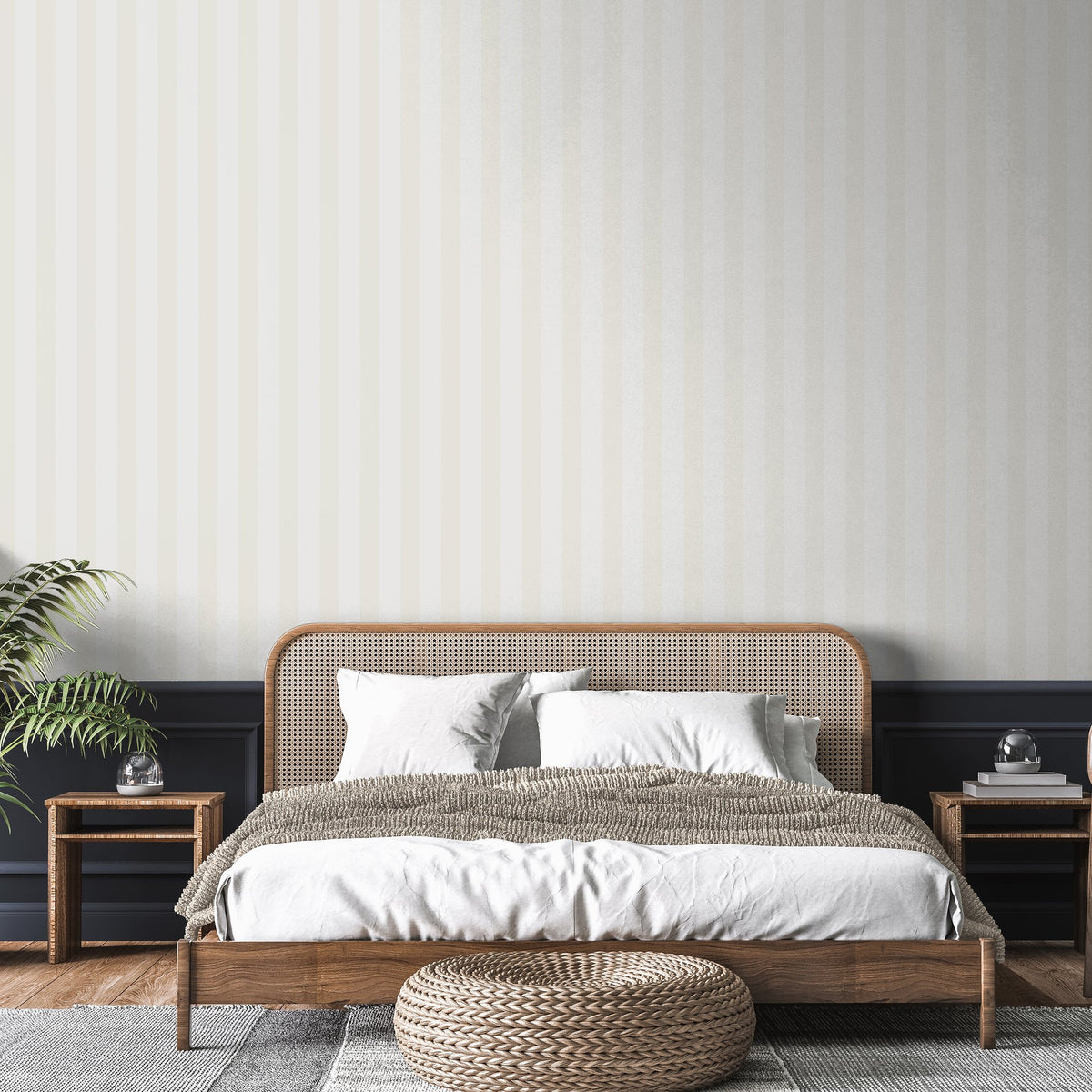 Galerie Style Sisters Flock Stripe Wallpaper