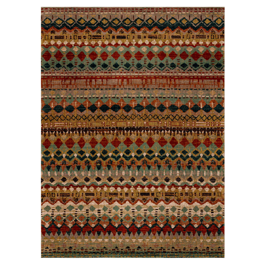 Karastan Spice Market Saigon Multi Modern/Contemporary Area Rug - Machine Woven Polyester, Made in Turkey