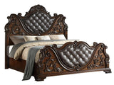 Traditional Ornate Santa 5-Piece Bedroom Set in Rich Cherry Finish