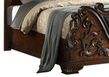 Traditional Ornate Santa 5-Piece Bedroom Set in Rich Cherry Finish