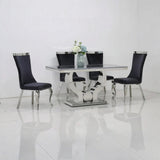 Kinin Gold & Silver Dining Table with Chairs