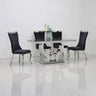 Kinin Gold & Silver Dining Table with Chairs